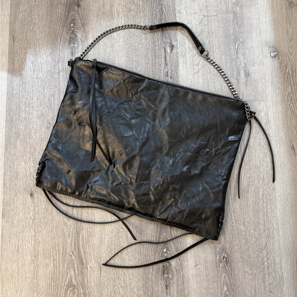 Black Faux Leather Women's Bag